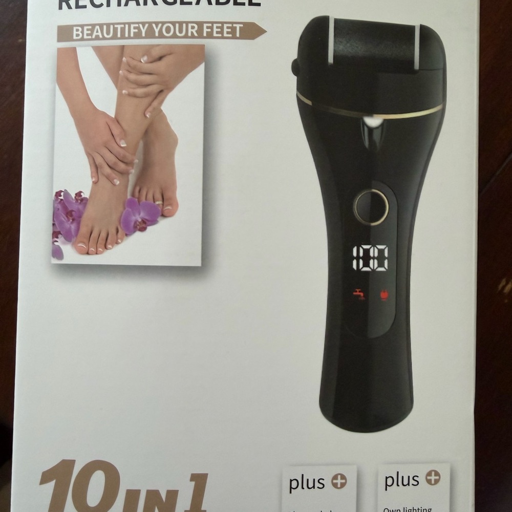 Rechargeable Black Electric Foot Callus Remover
